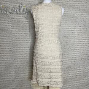 Max Studio Ivory Cream White Lace Body Con Tank Dress Size Large